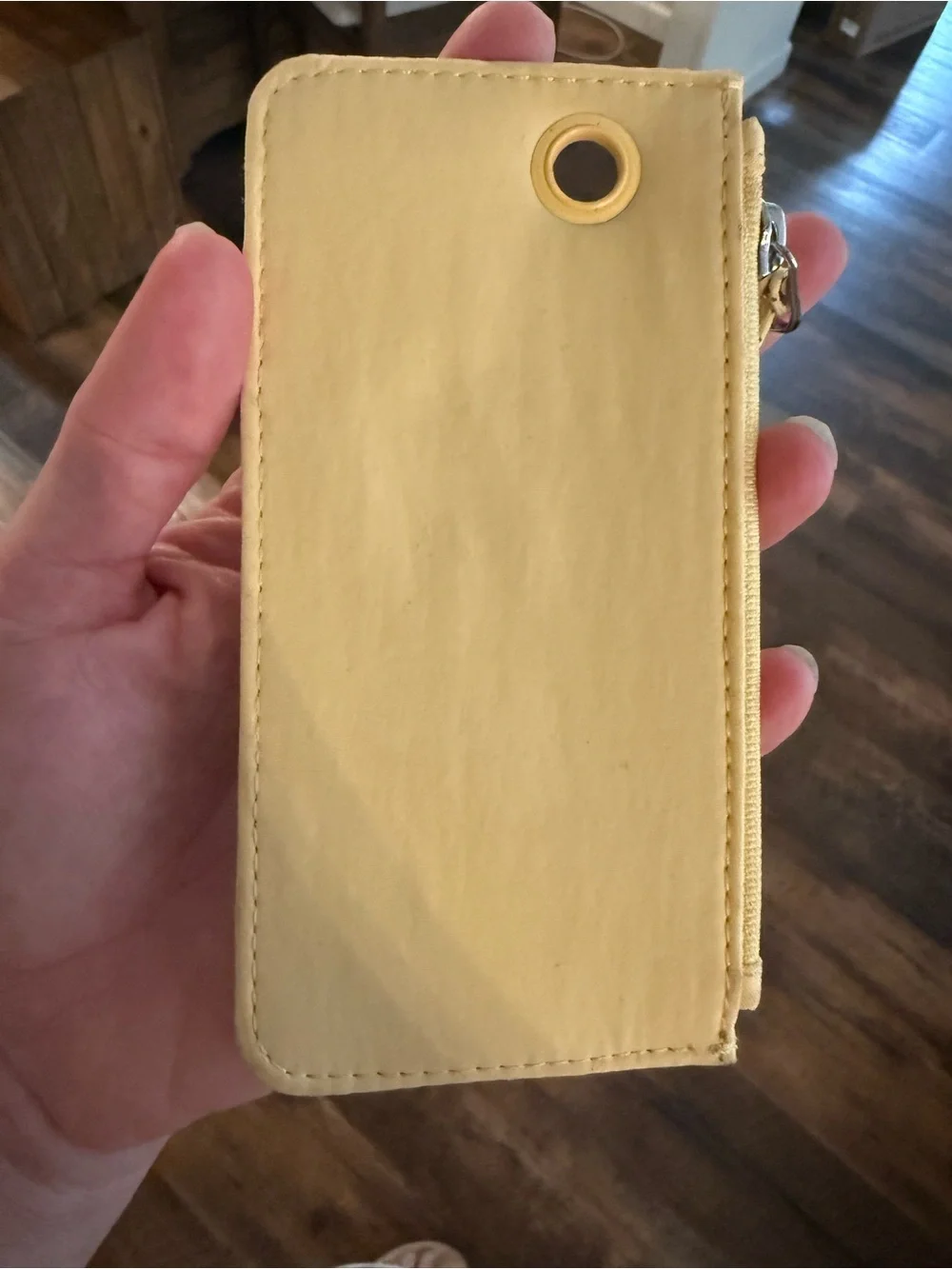 Athleta coffee run wallet in butter yellow